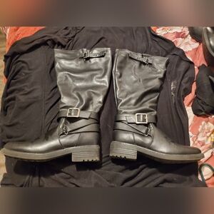 Black tall boots